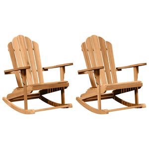 vidaXL Adirondack gugalnik 2 kos Rjava Trden tikov les