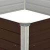 vidaXL Dvignjeno cvetlično korito pocinkano jeklo 129x129x45 cm rjavo