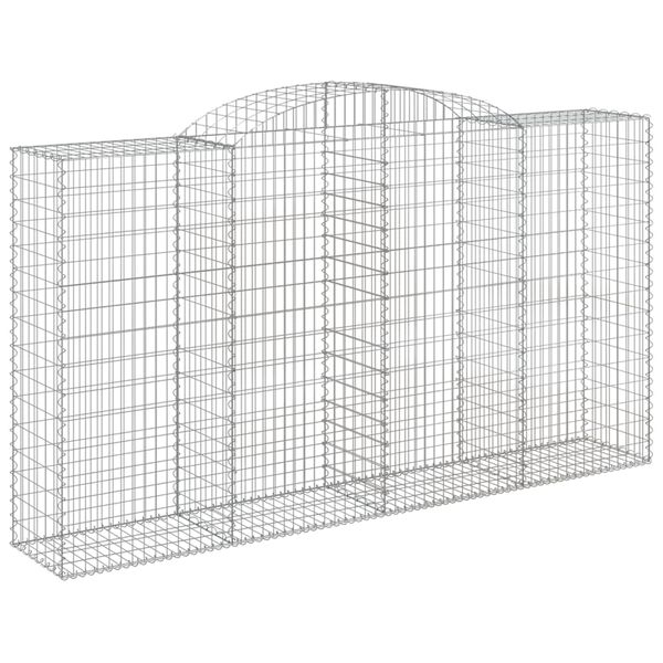 vidaXL Obokane gabion ko&scaron;are 5 kosov 300x50x160/180cm pocinkano železo