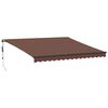 vidaXL Avtomatsko zložljiva tenda rjava 400x350 cm