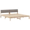 vidaXL Kovinska posteljna konstrukcija Rjava in taupe 200 x 200 cm