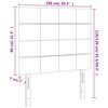 vidaXL Vzglavje postelje sivo-rjavo 100x5x118/128 cm blago