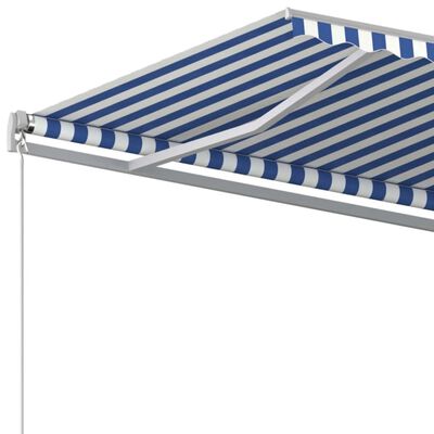 vidaXL Ročno zložljiva tenda 400x350 cm modra in bela