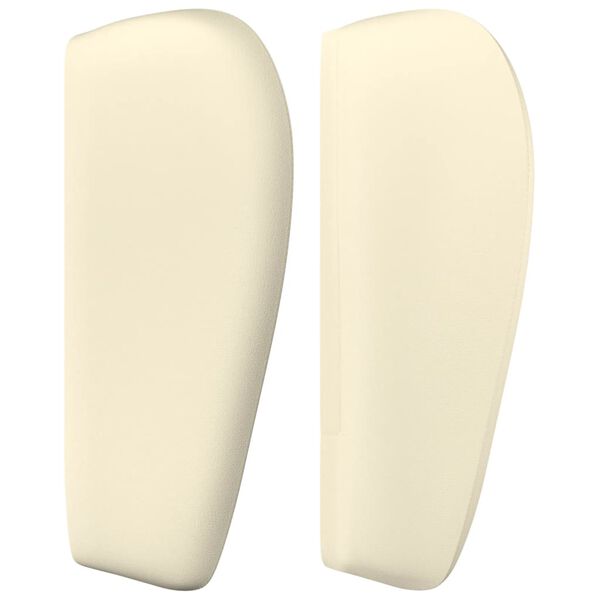 vidaXL Vzglavje z u&scaron;esi krem 83x23x78/88 cm umetno usnje