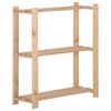 vidaXL 3-nadstropni regal s policami 80x28,5x90 cm trdna borovina