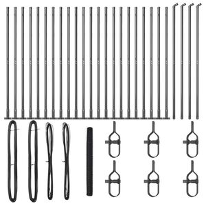 vidaXL Steber ograje. Siva