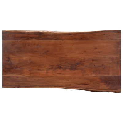 vidaXL Klubska mizica z živimi robovi 115x60x40 cm trden akacijev les