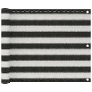 vidaXL Balkonsko platno HDPE 75x500 cm antracitno in belo