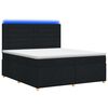 vidaXL Postelja boxspring z vzmetnico Črna 180 x 200 cm Blago