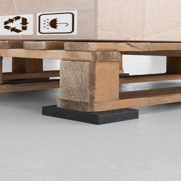 vidaXL Gumijasti podloženec Črna Guma