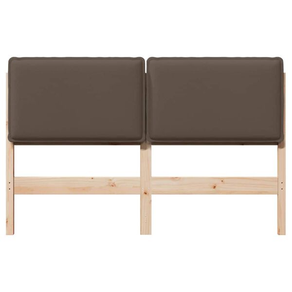 vidaXL Tapecirano vzglavje z vzglavjem Naravna in svetlo siva 120 cm