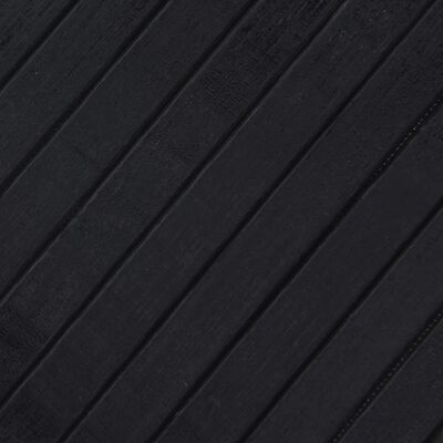 vidaXL Preproga pravokotna črna 100x200 cm bambus