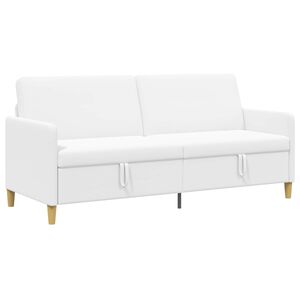 vidaXL Sofa s shrambo Bela 192 x 78 x 87 cm Poliester