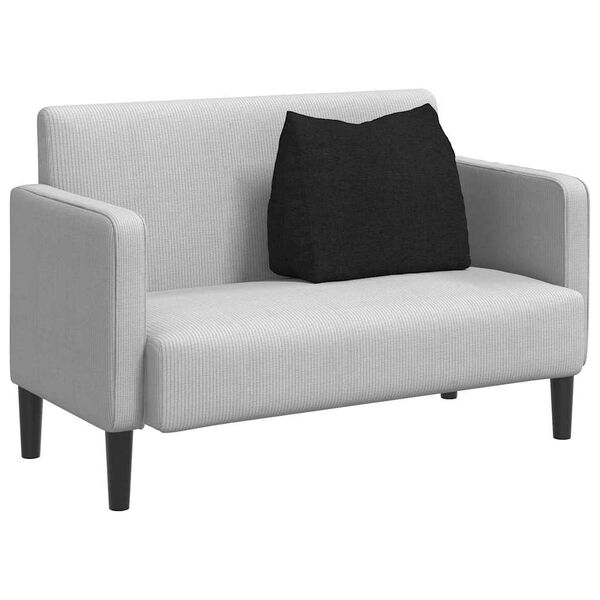 vidaXL Poglavni vzglavnik Črna 60 x 20 x 50 cm blago