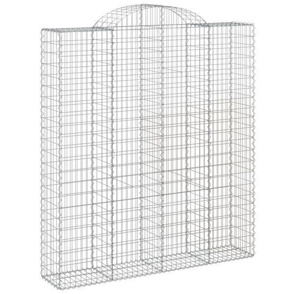 vidaXL Obokane gabion košare 4 kosi 200x50x220/240 cm pocinkano železo