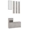 vidaXL Enota za hodnik betonsko siva 100x25x76,5 cm iverna plo&scaron;ča