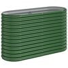 vidaXL Visoka greda iz cinkanega jekla 114x40x68 cm zelena