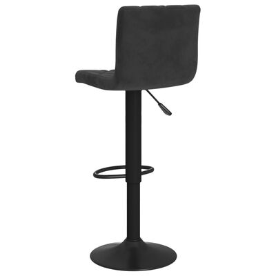 vidaXL Barski stolček črn žamet