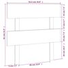 vidaXL Posteljno vzglavje medeno rjavo 93,5x3x81 cm trdna borovina