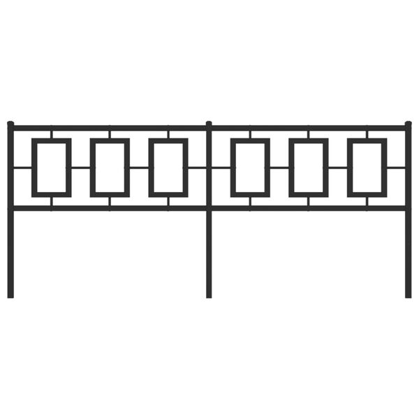 vidaXL Kovinsko posteljno vzglavje črno 200 cm