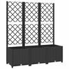 vidaXL Vrtno korito z re&scaron;etko črno 120x40x136 cm PP