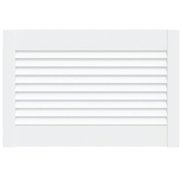 vidaXL Vrata za omarico z letvicami bela 39,5x59,4 cm trdna borovina