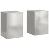 vidaXL Stojalo za rastline 2 pcs srebrna 24 x 24 x 35 cm