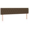 vidaXL Posteljno vzglavje temno rjava 180x7x78/88 cm blago