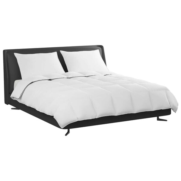 vidaXL Zimska posteljnina z blazino 3 pcs Bela Perje