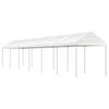 vidaXL Paviljon s streho bel 13,38x2,28x2,69 m polietilen