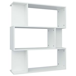vidaXL Knjižna omara/paravan bela 80x24x96 cm iverna plo&scaron;ča
