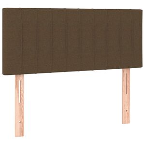 vidaXL Posteljno vzglavje temno rjavo 100x5x78/88 cm blago