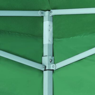 vidaXL Zložljiv šotor z 2 stenama 3x3 m zelene barve
