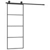 vidaXL Drsna vrata z opremo 76x205 cm ESG steklo in aluminij