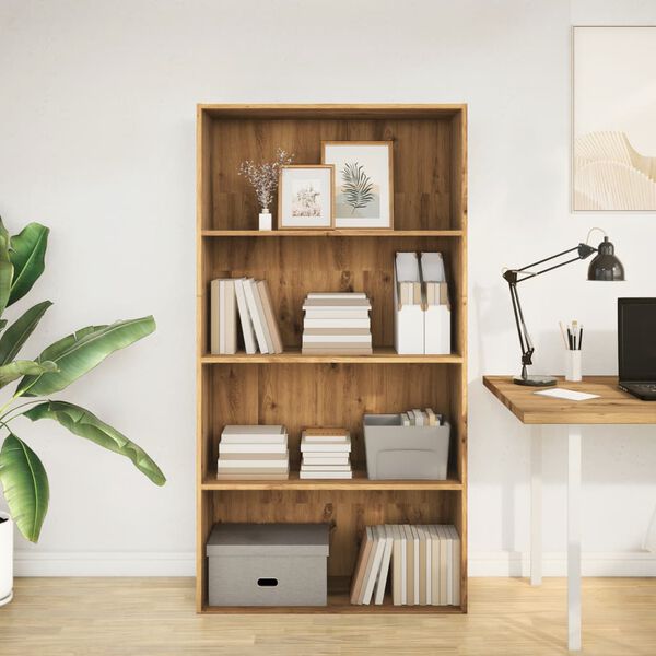 vidaXL Knjižna omara artisan hrast 80x30x152 cm inženirski les