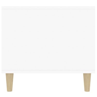 vidaXL Klubska mizica visok sijaj bela 90x49x45 cm inženirski les