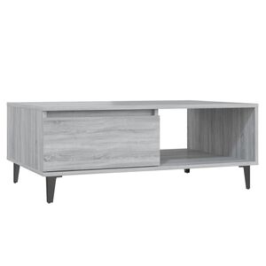 vidaXL Klubska mizica siva sonoma 90x60x35 cm iverna plo&scaron;ča