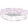 vidaXL Knjižna postelja brez vzmetnice 140x200 cm trdna borovina