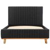 vidaXL Posteljni okvir temno sivo blago 100x200 cm