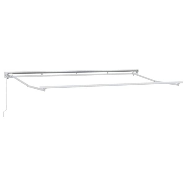 vidaXL Okvir tende Bela 4 x 2 m Prašno lakirano jeklo in aluminij