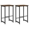 vidaXL Barski stol 2 kos Dimljen hrast 40 x 32 x 74 cm Inženirski les