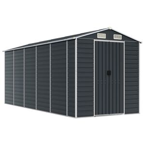 vidaXL Vrtna lopa antracit 191x470x198 cm pocinkano jeklo