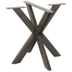 vidaXL Noge jedilne mize pajkove oblike črne 85x85x(72-73) cm jeklo