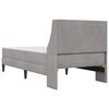vidaXL Posteljni okvir z vzmetnico Svetlo siva 80 x 200 cm Žamet