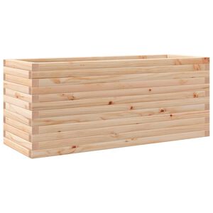 vidaXL Vrtno cvetlično korito 110x40x45,5 cm trdna borovina