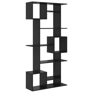 vidaXL Knjigovni omar Črna Orehovina 92 x 29 x 188 cm Konstruiran les