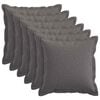 vidaXL Blazina 6 kos HOUTEN Svetlo siva 40 x 40 cm Lažni lanu