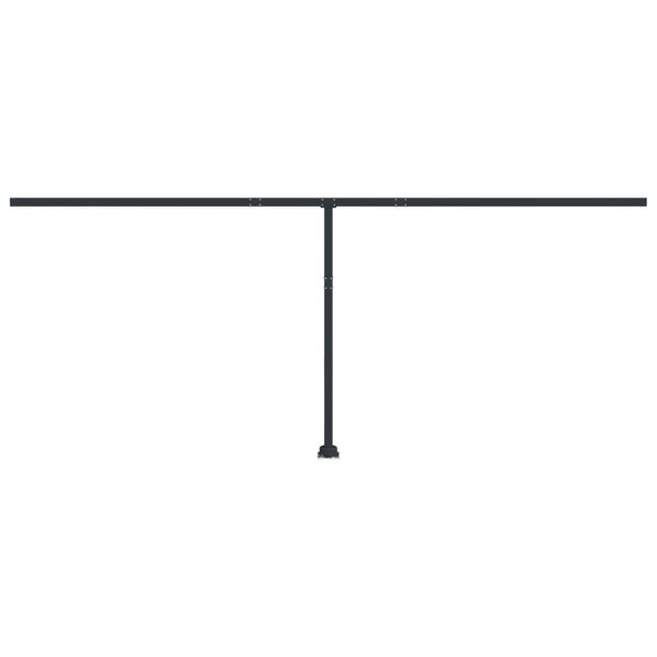 vidaXL Komplet stebričkov za tendo antraciten 600x245 cm železo