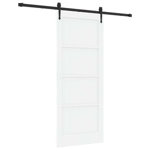 vidaXL Drsna vrata ORKDAL Bela in črna 83 x 202 cm Trdna borovina