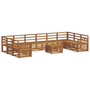 vidaXL Sedežne garniture Naravna Masiven les akacije